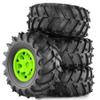 12mm Hex Hub 4.72''OD Rubber Tires & Wheel Rim for RedCat Volcano Traxxas Rustler HPI HSP Tamiya Exceed Himoto 1/10 Off-Road Monster Truck,120mmx56mm (Green) view 1