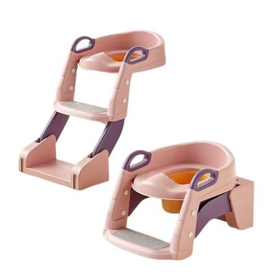 2-in-1 Child Potty Training Toilet,Baby Toilet, Potty Training, Original Potty Toilet Blue and Pink (Pink)