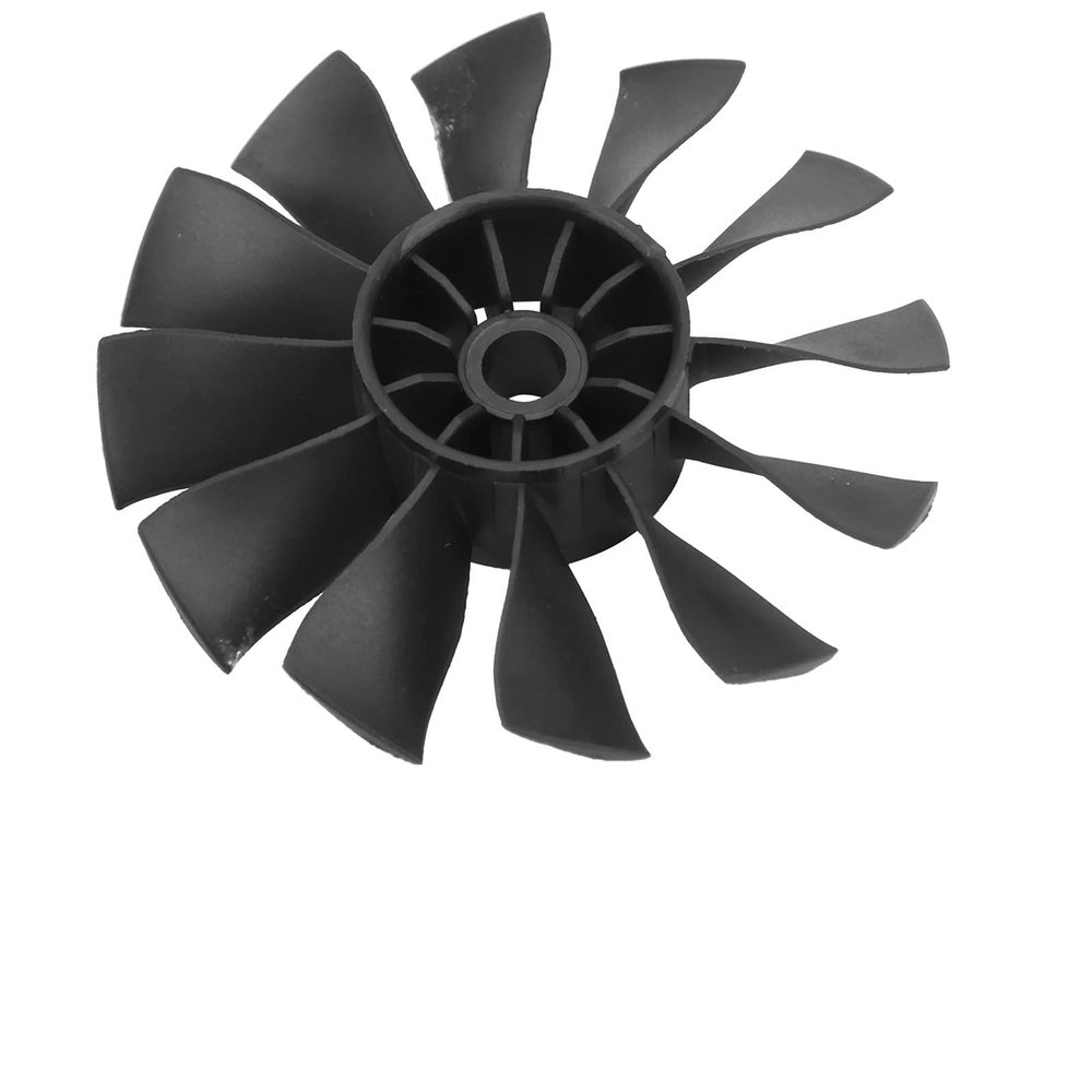 50Mm RC Duct Fan 12Blade Propeller Plastic Duct Fan Accessories for Rc Planes Black (Anti-Paddle)