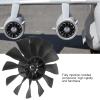 50Mm RC Duct Fan 12Blade Propeller Plastic Duct Fan Accessories for Rc Planes Black (Anti-Paddle) view 3