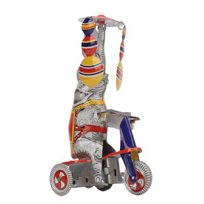 Elephant Tricycle Tin Toy, Retro Clockwork Wind Up for Collection, Nostalgia Toys Adults, Choice for Various Occasions