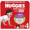Huggies Size 4 Baby Diapers, Little Movers HuggFit 360 Baby Diapers with 360 Waistband, Size 4 (22-37 lbs), 144 Count (4 Packs of 36), Packaging May Vary view 1