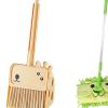 Menolana 3X Mini Broom with Dustpan Mop Kids Cleaning Set Cute Children Housekeeping Cleaning Tools for Boys Girls Kids, Green view 2