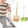 Menolana 3X Mini Broom with Dustpan Mop Kids Cleaning Set Cute Children Housekeeping Cleaning Tools for Boys Girls Kids, Green view 3