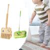 Menolana 3X Mini Broom with Dustpan Mop Kids Cleaning Set Cute Children Housekeeping Cleaning Tools for Boys Girls Kids, Green view 4