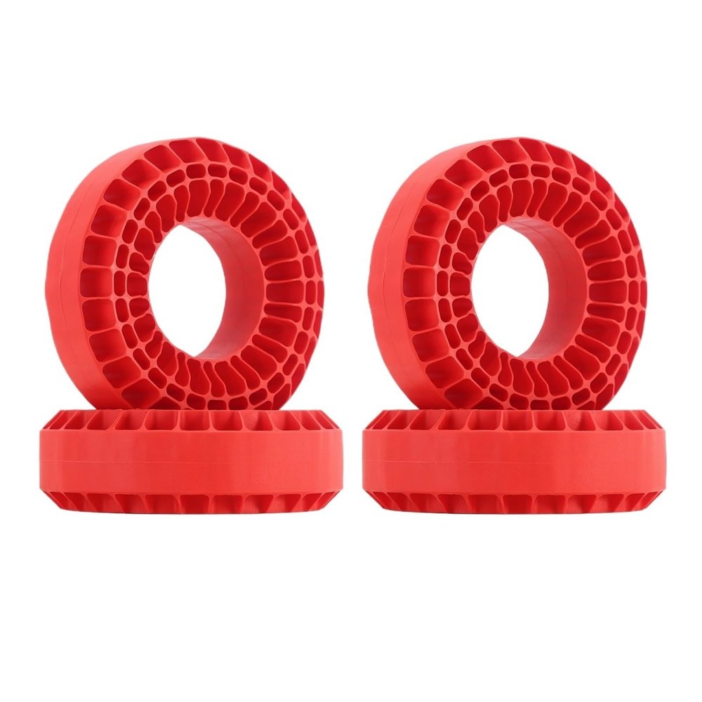 for INJ-ORA Silicone Rubber Insert Foam Fit 118-122mm (4.75" OD) 1.9" Wheel Tires for 1/10 RC Crawler(Red)