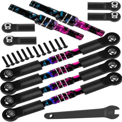 RCMYou RC Turnbuckles Camber Links Upgrades Part for 1/10 Big Rock V3 3S BLX / 1/8 Typhon 3S BLX/Mega 550,Aluminum Turnbuckles Camber Links Hops Up,Colorful(not for Big Rock V1/V2)
