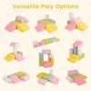 INFANS Climbing Toys for Toddlers, 6pc Kids Climb and Crawl Soft Foam Block Activity Structure Play Set with Chenille Fabric, Indoor Foam Play Gym for Baby Crawling and Sliding view 3