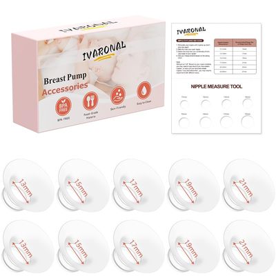 10pcs Flange Insert 13/15/17/19/21mm*2 pcs Compatible with Momcozy Air1/W1/M9/M6/M5/S12 Pro/V1 Pro/V2 Pro,for Spectra/Medela/MomMed/eufy/Lansinoh/Elvie Breast Pump