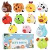 Small Pull Back Toy Cars Set,12 PCS Mini Racing Vehicles for Holiday Birthday Party Favors,Goodie Bag Stuffers,Classroom Prizes,Bulk Toys for Kids (Tiger,Cow,Bee,Zebra,Pig,Owl,Elephant Zoo Design) view 1