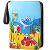 160 Pockets Card Holder Binder for Yoto Cards, 2025 Upgrated Card Binder Abulm for Player & Mini Audiobook Cards, PU Leather Card Binder for Bank, Study, Credit Card (Marine Animal) view 1