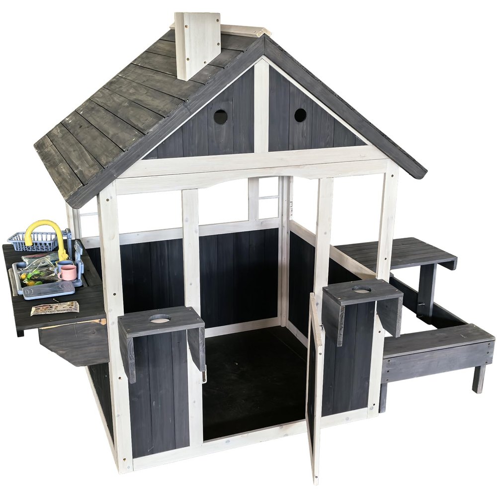 JOYMOR Kids Outdoor Playhouse for Toddlers 1-3, Playhouse for Kids Outdoor