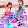 SCKTYZS Tracks Car Toys for 3 4 5 6 Year Old Girls Kids,177 PCS 360Rotating Track Flexible Car for Girls 3-5 Toddler Flex Track Race Cars Toys Birthday Gifts view 2