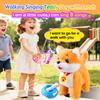 HCdoujoy Walking Barking Singing Corgi Puppy Toy, Repeats What You Say, Realistic Licking Tongue Wagging Tail Mechanical Dog with Touch or Voice Control, Interactive Music Dancing Plush Pet for Kids view 3