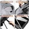 2-in-1 Baby Stroller with Bassinet Mode - Folding Infant Newborn Pram with Reversible Seat - for 0-36 Months Toddler Grey view 3