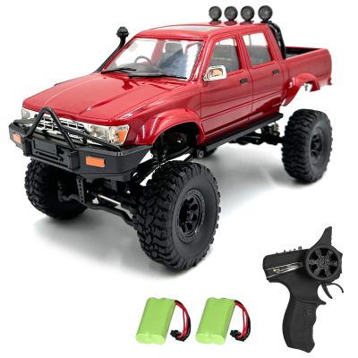 Hylukon RC Crawler Offroad RC Truck, 1:16 Scale 2.4GHz RC Pickup Truck with LED Headlights, 4x4 All Terrain RC Rock Crawler RTR Hobby RC Crawlers Gifts for Adults