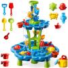 Water Table for Toddlers 3-5 4-8, 2-Tier 3 in 1 Kids Sand and Water Table, Summer Outdoor Beach Outside Backyard Activity Sensory Water and Sand Tables, Birthday Party Gift for Kids Boys and Girls view 1