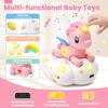Jyusmile Musical Crawling Baby Toy 6-12 Months+, Sensory Learning Development Toy for Tummy Time, Christmas Birthday Gifts for 1 Year Old Girl view 2