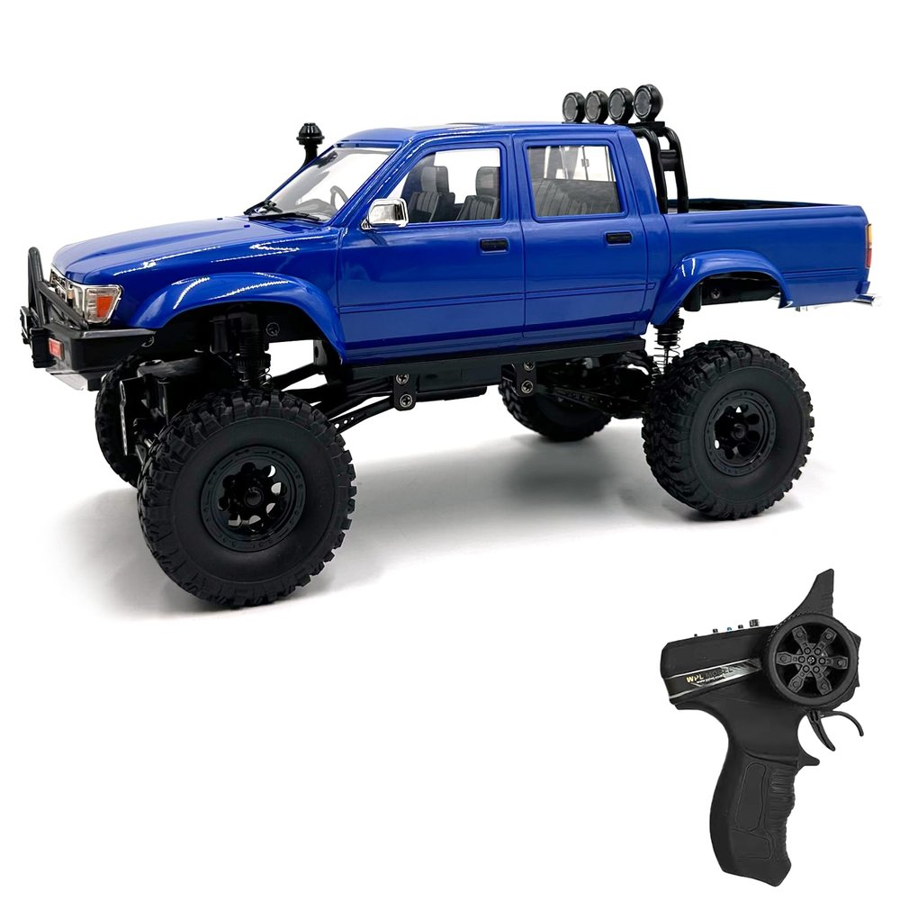 Hylukon RC Crawler Offroad RC Truck, 1:16 Scale 2.4GHz RC Pickup Truck with LED Headlights, 4x4 All Terrain RC Rock Crawler RTR Hobby RC Crawlers Gifts for Adults