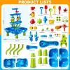 4 -Tier Kids Water Play Table for Kids Toddlers 3-5 4-8, Sand and Water Table with Rich Activity Set, Water and Sand Sensory Activity Play Table Summer Beach Outdoor Indoor Toys for 3 4 5 6 7 8 view 2