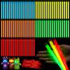 Lewtemi 100 Pack 6 Inch Glow Colorful Sticks Bulk, Glow in the Dark Party Supplies Birthday and Holidays view 1