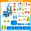 WATUDOU Five-Tiered Outdoor Water Table for Kids 3 4 5 6 7 8 Year Old - Sensory Activity Water Table Playset, Summer Sand Beach Toys, Outside Toys for Toddlers 3-5, Birthday Gifts for Boys & Girls 3+ view 2