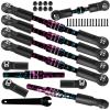 BRCatWPark RC Turnbuckles Camber Links Upgrades Part for 1/10 Slash 4WD VXL Rustler 4WD VXL Stampede 4WD VXL Bandit 4WD VXL,Aluminum Adjustable Turnbuckles Hop-Up,Colorful view 1