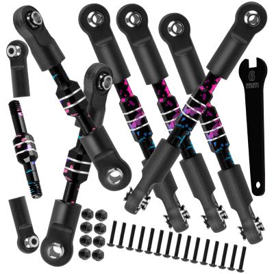BRCatWPark Aluminum Turnbuckles Camber Links Upgrades Part for 1/10 Slash 2WD VXL/Rustler 2WD VXL/Bandit 2WD VXL/Stampede 2WD VXL,RC Alloy Adjustable Turnbuckles Hop-Up,Colorful