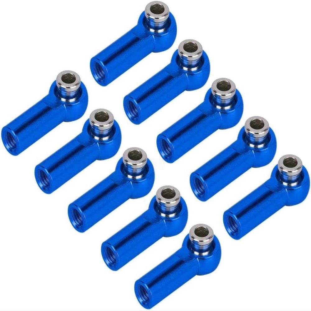 1/10 RC Rod Ball Ends,Metal M4 Tie Rod End Ball Joint Link Ball Joint CW Thread 10Pcs for 1/10 RC Crawler Axial SCX10 Traxxas TRX4 D90 Tamiya Parts (Blue)