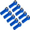 1/10 RC Rod Ball Ends,Metal M4 Tie Rod End Ball Joint Link Ball Joint CW Thread 10Pcs for 1/10 RC Crawler Axial SCX10 Traxxas TRX4 D90 Tamiya Parts (Blue) view 1