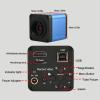 Microscope Camera Aluminum Alloy 4K 8MP HD Multimedia Interface USB Output 4X Zoom Digital Microscope Camera for Home Office (US Plug) view 3