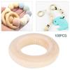 100Pcs Wooden Rings Set, 25mm Wooden Ring for Hanging Decorations Pendant Teethers view 3