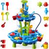 Water Table with Pump for Toddler Kids Ages 3-5 4-8, 2-Tier 3 in 1 Flower Shape Water Table, Kids Summer Outdoor Beach Pool Toys Water Play Sensory Table, Perfect Birthday Party Gifts for Boys Girls view 1