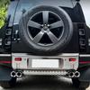 Khan Look Tail Pipe Throat fits for LR Defender 110 130 90 2020-2026 Dual Exhaust Pipe mask Exhaust Modification Decorative Accessories Stainless Steel Silver (3.0L/5.0L) view 2