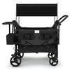 VOOI Stroller Wagon 4 Seater, Wagon for Kids, Collapsible W4 Stroller with Seats with 5-Point Harnesses, Easy Access Zipper Door, and Removable Sun Canopy (Black, W4-Large) view 1