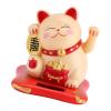 Exquisite Solar Powered Waving Cat Lucky Charm Mascot Office Figure (Yellow) view 1