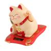 Exquisite Solar Powered Waving Cat Lucky Charm Mascot Office Figure (Yellow) view 2