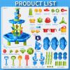 3 in 1 Flower Shape Water Table with Pump for Toddler Kids Ages 3-5 4-8, Summer Outdoor Toys Kids Beach Toys Water Play Sensory Table, Birthday Party Gifts for Toddler Boys Girls Ages 3 4 5 6 7 8 view 2