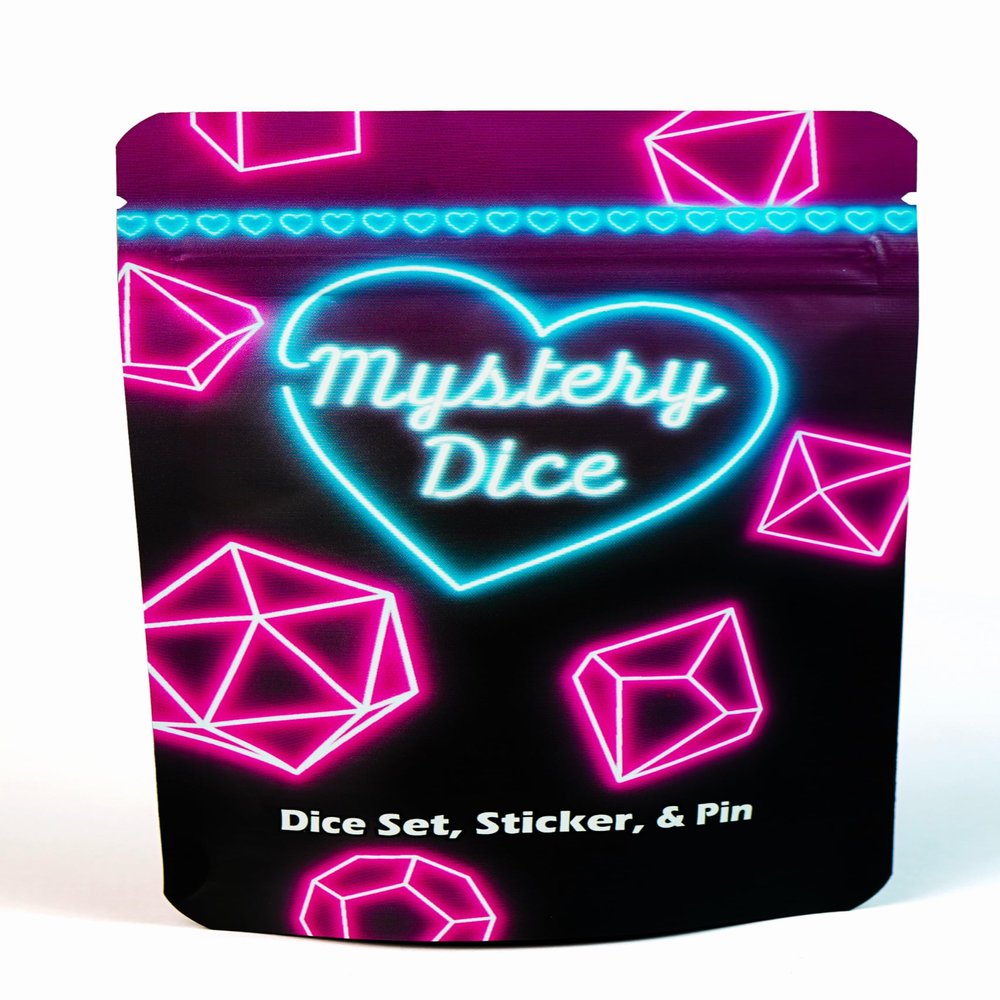 1985 Games Sweetheart Dice, Set of 7 Polyhedral Dice, Pink DND Dice, Suitable for DND, RPG Games (Sweetheart Pack of 1)