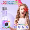 Mini Karaoke Machine for Kids, Girl Toys Gifts, Kids Karaoke Wireless Microphone for 4,5,6,7,8,9,10,11,12 Years Old Boys and Girls Christmas Party Gifts Toys (Purple) view 2