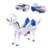 SOYUOI Ultimate Transforming Unicorn Car Toy - Collision to Magical Unicorns!2Pcs Transforming Car-Robot for Kids, Automatic Deformation of Magnetic Connections. (Blue) view 1