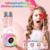 Mini Karaoke Machine for Kids, Girl Toys Gifts, Kids Karaoke Wireless Microphone for 4,5,6,7,8,9,10,11,12 Years Old Boys and Girls Christmas Party Gifts Toys (Pink) view 2