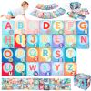 26Pcs Soft Alphabet Cards Educational Baby Cloth Alphabet Flash Cards with Storage Bag Interactive ABC Flash Cards Washable Soft Letter Cards for Baby Infant Toddlers Kids view 1