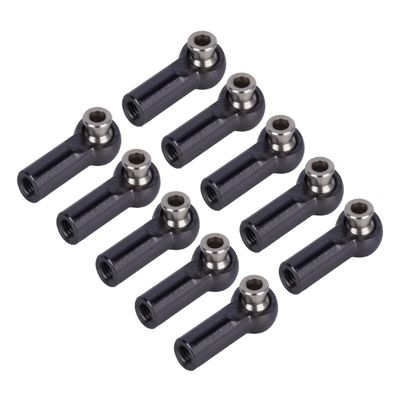 1/10 RC Rod Ball Ends,Metal M4 Tie Rod End Ball Joint Link Ball Joint CW Thread 10Pcs for 1/10 RC Crawler Axial SCX10 Traxxas TRX4 D90 Tamiya Parts (Black)