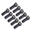 1/10 RC Rod Ball Ends,Metal M4 Tie Rod End Ball Joint Link Ball Joint CW Thread 10Pcs for 1/10 RC Crawler Axial SCX10 Traxxas TRX4 D90 Tamiya Parts (Black) view 1