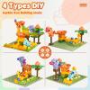 Fygurso Marble Runs for Kids 4-8, Dinosaur Toys, Interactive Learning STEM Building Toys with 4 Race Track, Compatible with All Major Brands for Toddler Kids Ages 3 4 5 6 7 8+ Boys Girls Gifts (Green) view 4