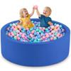 Aunekiv 47.2" x 15.7" Foam Ball Pit for Toddlers, Baby Round Balls Pool for Babies 1-3, Kids Play Ball Pits Ideal Gift for Boys and Girls, Balls Not Included, Blue view 1