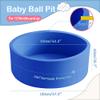 Aunekiv 47.2" x 15.7" Foam Ball Pit for Toddlers, Baby Round Balls Pool for Babies 1-3, Kids Play Ball Pits Ideal Gift for Boys and Girls, Balls Not Included, Blue view 2