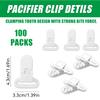 100Pcs Clips Holders Suspender Mitten Binky Clip for DIY Teething Blankets Bib Holder Suit for 20-25 mm Ribbon view 3