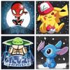 Diamond Art Kits for Kids,Diamond Painting for Kids' Mosaic Kits Ages 8-12 and 5D Diamond Art Gem by Number Kits Arts, Full Drill Painting Crystal Art Kits for Home Wall Decor 4 Pieces 6" X 6" view 1